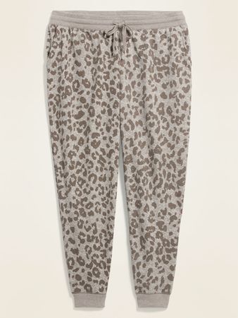 Mid-Rise Printed French Terry Plus-Size Jogger Sweatpants