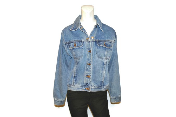 Vintage 1990's Bill Blass Denim Jacket Blue Jean Jacket