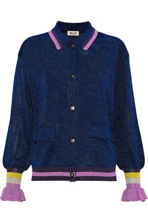 Christie metallic-trimmed houndstooth knitted cardigan | BAUM UND PFERDGARTEN | Sale up to 70% off | THE OUTNET