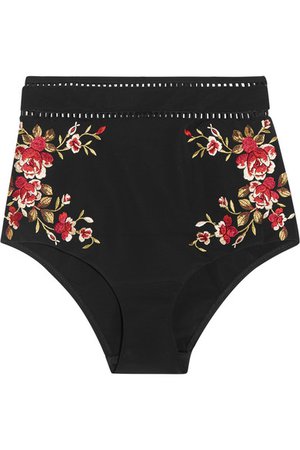 Zimmermann | Sakura embroidered bikini briefs