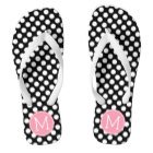 Trendy Pastel Pink & Black Eyelash Pattern Flip Flops | Zazzle.com