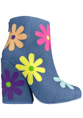 Novo YRU Jem Margaridas, botas com tornozelo em denim-Venda Lindo | eBay