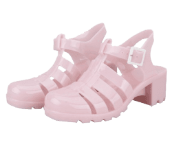 pink jelly sandals