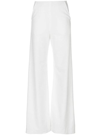White Paula Knorr Flared Style Trousers | Farfetch.com