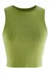 Lithesome Comfort Knit Tank Top in Green - Retro, Indie and Unique Fashion