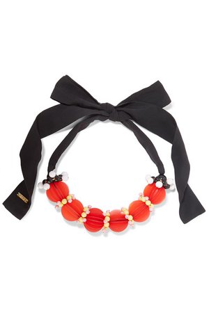 Marni | Cotton, resin and plastic necklace | NET-A-PORTER.COM