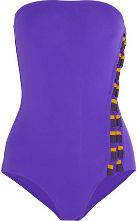 Anne-sophie Bandeau Swimsuit - Purple