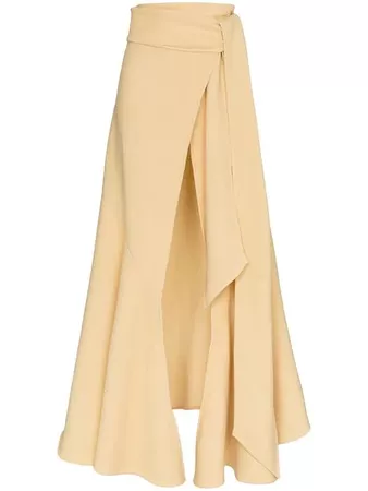 Jacquemus Wrap Wool Blend Maxi Skirt - Farfetch