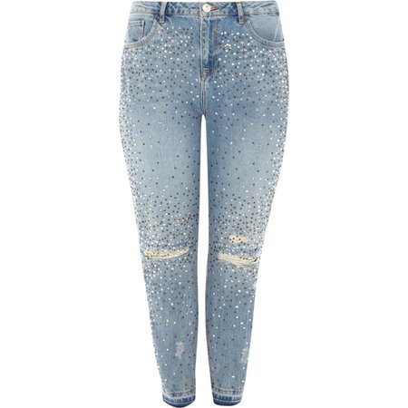 Plus blue Alannah embellished jeans - Straight & Slim Jeans - Jeans - women