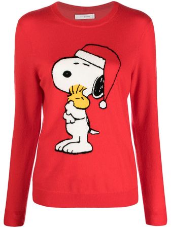 Chinti & Parker Snoopy Santa wool-cashmere Jumper - Farfetch