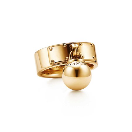 Tiffany HardWear 18k Gold Ball Dangle Ring | Tiffany & Co.