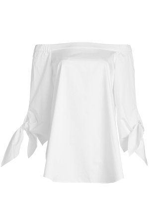 Cotton Off-Shoulder Top with Bow Sleeves Gr. US 4