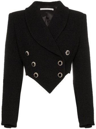 ALESSANDRA RICH cropped double breasted blazer