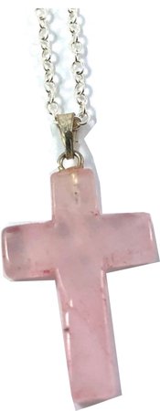 rose quartz crucifix necklace