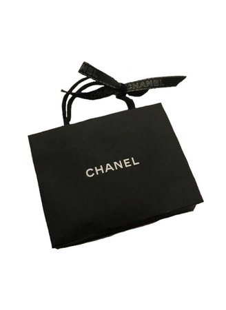 Chanel Shopping Bag PNG filler black