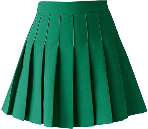 Amazon.com: TONCHENGSD Women's High Waist Pleated Mini Skirt Skater Tennis Skirt (Dark Green, M) : Clothing, Shoes & Jewelry