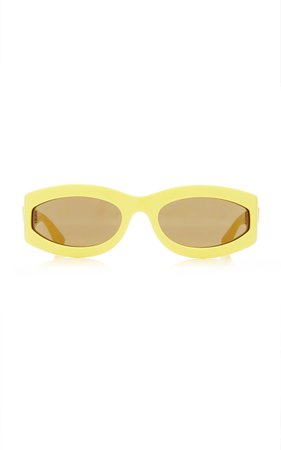 Fashion Show Oval-Frame Acetate Sunglasses By Bottega Veneta | Moda Operandi
