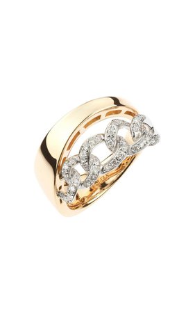 18k White & Pink Gold Strada Ring By Yeprem | Moda Operandi