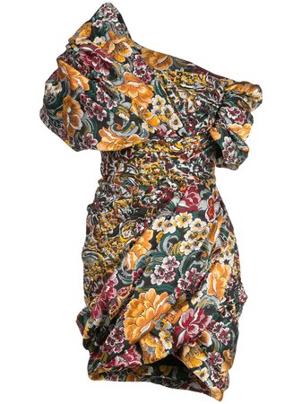Oscar De La Renta Floral Brocade Dress | Farfetch.com