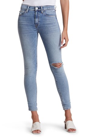 Hudson Jeans Barbara Ripped High Waist Ankle Skinny Jeans | Nordstrom