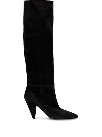 Black Prada Tapered Heel Boots | Farfetch.com