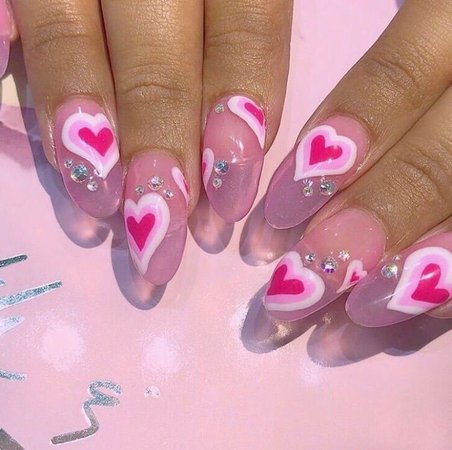pink y2k nails