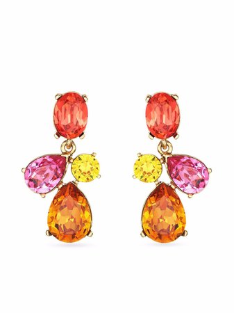 Oscar De La Renta crystal-embellished Earrings - Farfetch