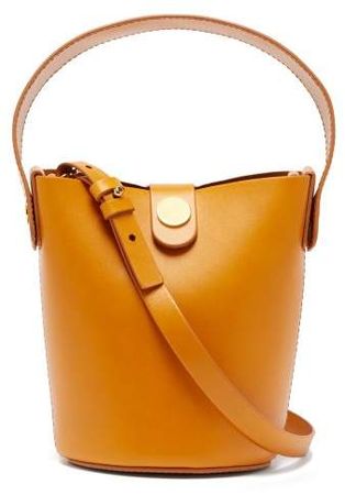 Nano Swing Leather Bucket Bag - Womens - Brown