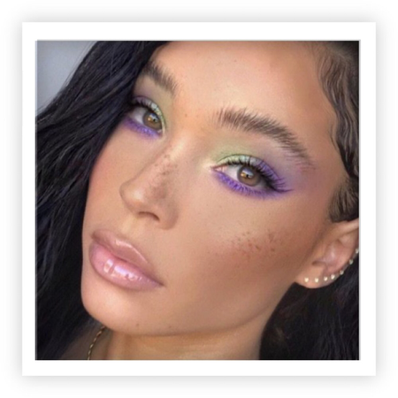 Green and Purple Eyeshadow Frame