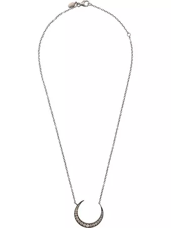 Jemma Sands Crescent Moon Diamond Necklace