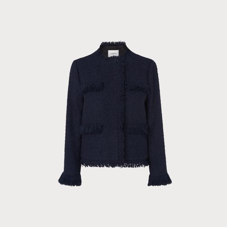 Myia Navy Tweed Jacket | Clothing | L.K.Bennett