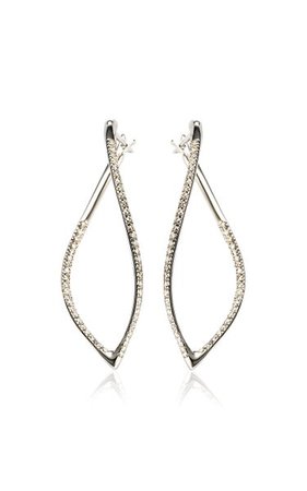 Navettes 18k White Gold Diamond Earrings By Mattioli | Moda Operandi