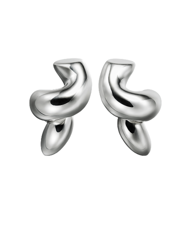 Bottega Veneta - Corkscrew Earrings in Silver