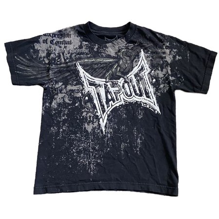 black tapout graphic tee shirt