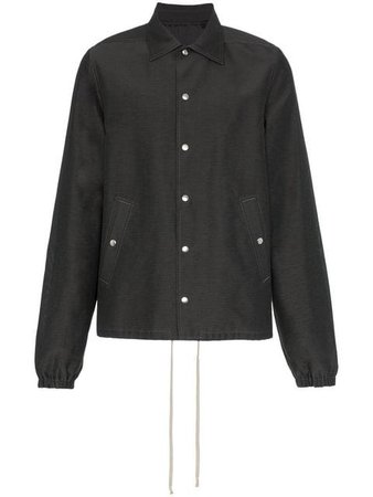 Rick Owens Buttoned Silk Cotton Blend Jacket RU19S2777MK | Farfetch