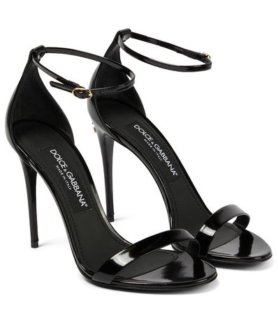Dolce&Gabbana - Patent leather sandals | Mytheresa