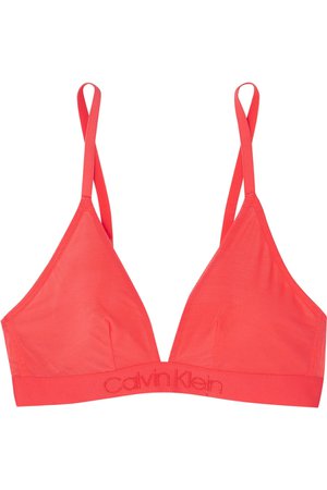 Calvin Klein Underwear | Stretch-mesh soft-cup triangle bra | NET-A-PORTER.COM