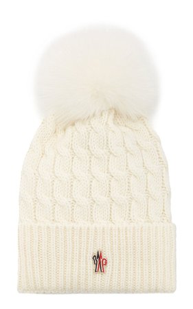 Faux Fur And Cable-Knit Wool Beanie By Moncler Grenoble | Moda Operandi