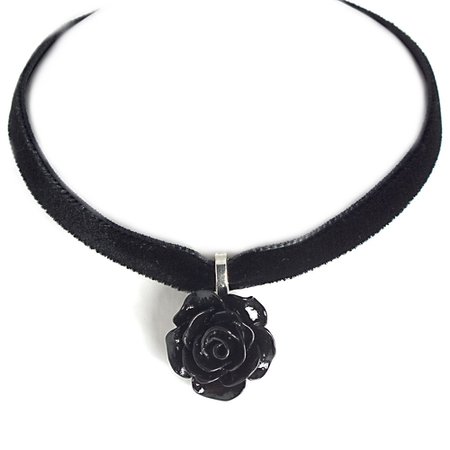 black rose choker