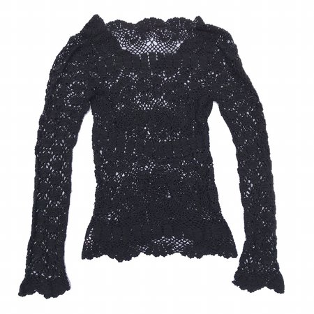 black fairy goth crochet top