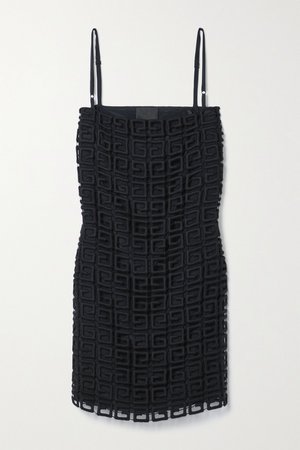 Black Wool-blend guipure lace mini dress | Givenchy | NET-A-PORTER