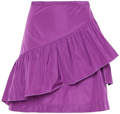 Ruffled Taffeta Mini Skirt