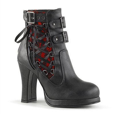 Demonia CRYPTO-51 Corseted Gothic Ankle Boots