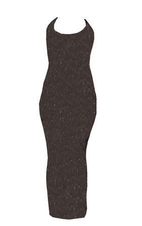 Black Distressed Knit Maxi Beach Dress | PrettyLittleThing USA