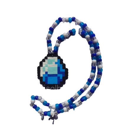 minecraft diamond kandi necklace