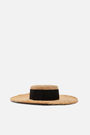 RAFFIA HAT WITH BAND - Hats | Beanies-ACCESSORIES-WOMAN | ZARA United States
