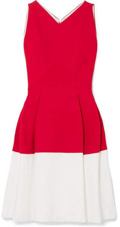 Ellesfield Two-tone Crepe Dress - Red