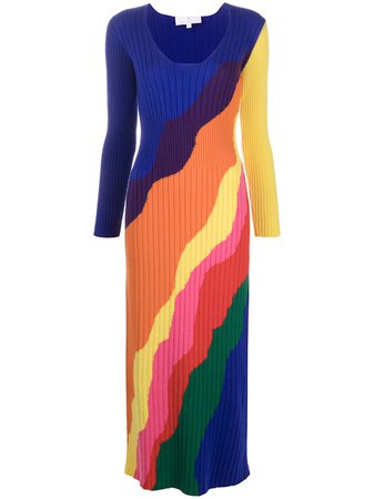 AMI AMALIA Diana Rainbow Knit Dress - Farfetch
