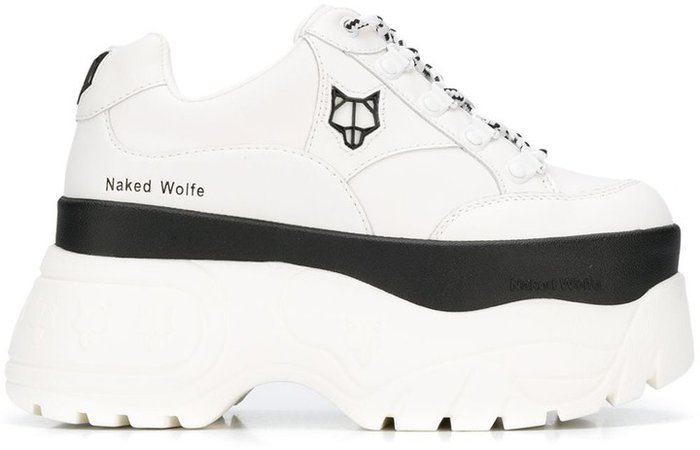 Naked Wolfe Two Tone Platform Sneakers