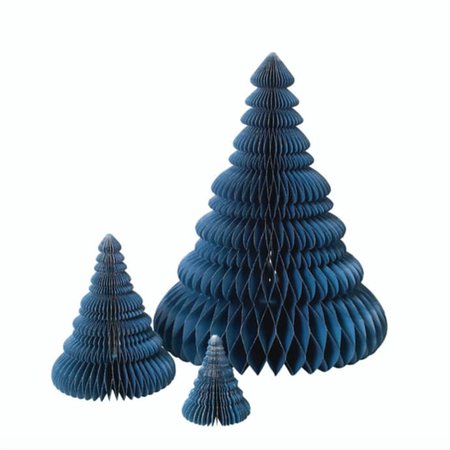 Trouva: Paper Christmas Tree Set Orion Blue